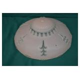 1930s Art Deco Pink Frosted Glass Ceiling Shade
