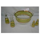 5pc 1960s Culver Starlyte Salad Set