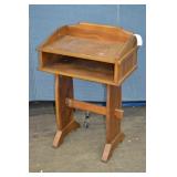Rustic Farmhouse Pine Phone Stand Table