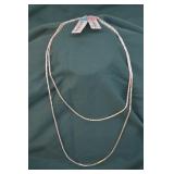 2pc 16', 18' Diamond Cut Sterling Silver Necklaces