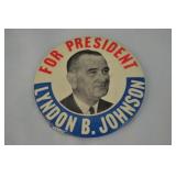 1964 Lyndon B Johnson Presidetial Campaign Button