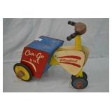 1950s Playskool Car-Go Bike Ride On Toy