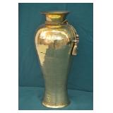 16' Tall Hollywood Regency Style Solid Brass Vase