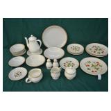 25pcs Strawberries & Cream Stoneware Collection