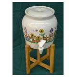 New Ceramic 1 Gallon Beverage Dispnser on Stand