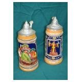 2pcs 12' Germann Gerz Beer Steins Handmade