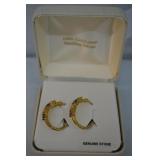 18k Gold over Sterling Silver Multi Stone Earrings