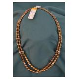 2pcs 18' Love Earth Sterling Silver Bead Necklaces