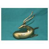 Hollywood Regency Era Brass Gazelle Figure