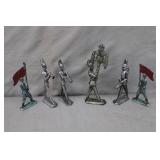 6pcs Various Die-Cast Metal Toy Soldiers