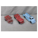 3pcs 1950s Tootsie Toy USA Die Cast Vehicles