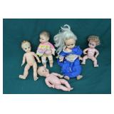 5pcs Various Vintage Toy baby Dolls