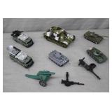6pcs Various Military Tank Die-Cast & More