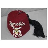 Vintage Zenobia Shriners Ohio Band Fez Hat