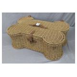 15" x 23" Whicker Dog Bone Pet Toys Trunk Box