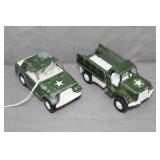 1970s Tootsie Toy Military Jeepster & Duece & 1/2