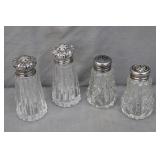 2 sets Sterling Silver Topped Salt & Peppers