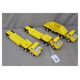 3pcs Mini Tonka Semi Trucks & Trailers