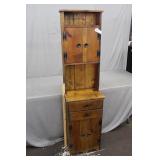 17"W x 12"D x 66" Tall Arts & Crafts Wood Cabinet