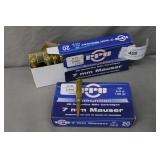 2 Boxes 20 Rnds Ea Box PPU 7mm Mauser Ammunition
