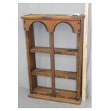 18" x 27" Arts & Crafts Dark Wood Curio Shelf