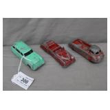 3pcs 1950s Tootsie Toy USA Die-Cast Vehicles