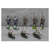 8pcs Various Early Mid Century Lead Toy Soldiers