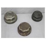3pcs 1920s Buick Automotive Grease Caps