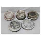 5pcs 1920s Essex Automotive Grease Caps