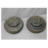 2pcs 1900s Hupmobile Automotive Grease Caps