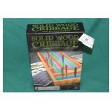 New Cardinal Solid Wood Cribbage Game Set in Box