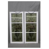2pc Set 13-1/2" x 30-1/2" Window Pane Art