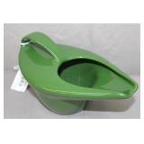 Unique Mid Century Green Ceramic Gravy Boat
