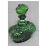 9" Victrylite Emerald Green Crown Decanter