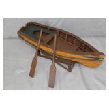 16" Wooden Rowboat Dispay Model