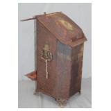 Antique Victorian Metal Toleware Coal Scuttle Bin