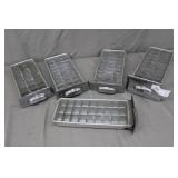 5pcs Mid Century Aluminum Grid Ice Cube Drawers