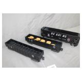3pcs Lionel O Gauge Gondola Train Cars