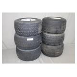6pcs 9" Four Lug Golf Cart Wheels & Tires