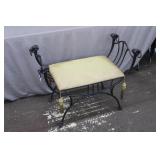 Hollywood Regency Wrought Curule Bench
