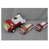 3pcs Smaller 1970s Tonka Fire Trucks
