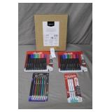 Lot Various New Art Pencils, Pens & Sharpies