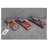 3pcs 1950s Tootsie Toy Cadillac 60 Sedans