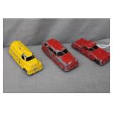 3pcs 1950s Tootsie Toy USA Die Cast Vehicles