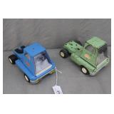 2pcs 1970s Tonka Cab Over Engine Semi-Tractors