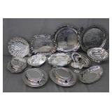 Lot Numerous Pieces Silver Plate Serving items