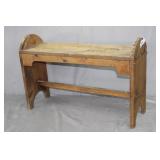 30" Long Arts & Crafts Wooden Bench