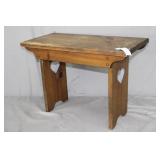 24" Long Arts & Crafts Wooden Bench