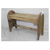 30" Long Arts & Crafts Wooden Bench