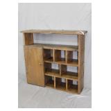 28" Tall x 31" Wide Arts & Crafts Wood Curio Shelf